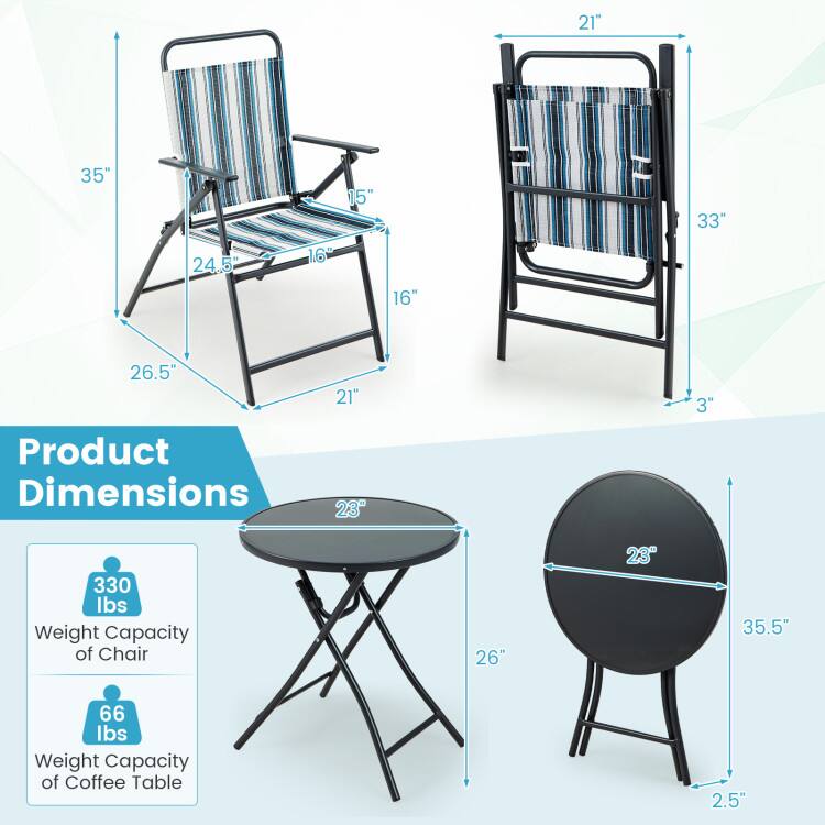 21" 35" 15" 33" 24.5" 16" 16" 26.5" 21" 3"  
Product Dimensions  
23" 330 lbs Weight Capacity of Chair  
26" 23" 35.5" 66 lbs Weight Capacity of Coffee Table  
2.5"