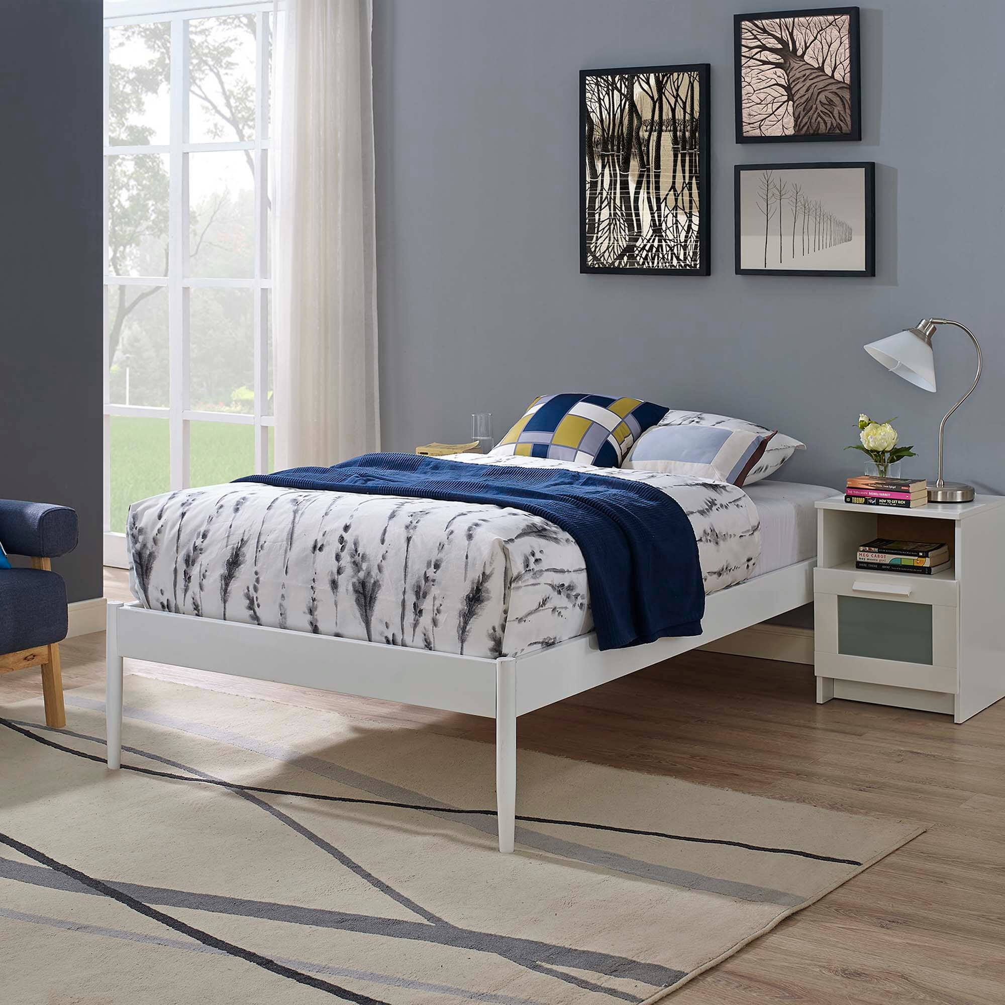 Alt View 2. Modway - Amira Upholstered Fabric Full Bed - Blue.