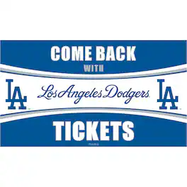 Evergreen Enterprises - Los Angeles Dodgers 28" x 16" Come Back With Tickets Indoor/Outdoor Trapper Mat - Multicolor