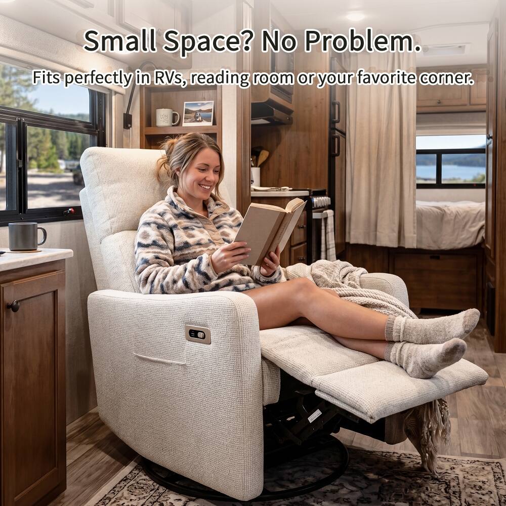 Small Space? No Problem.  
Fits perfectly in RVs, reading room or your favorite corner.