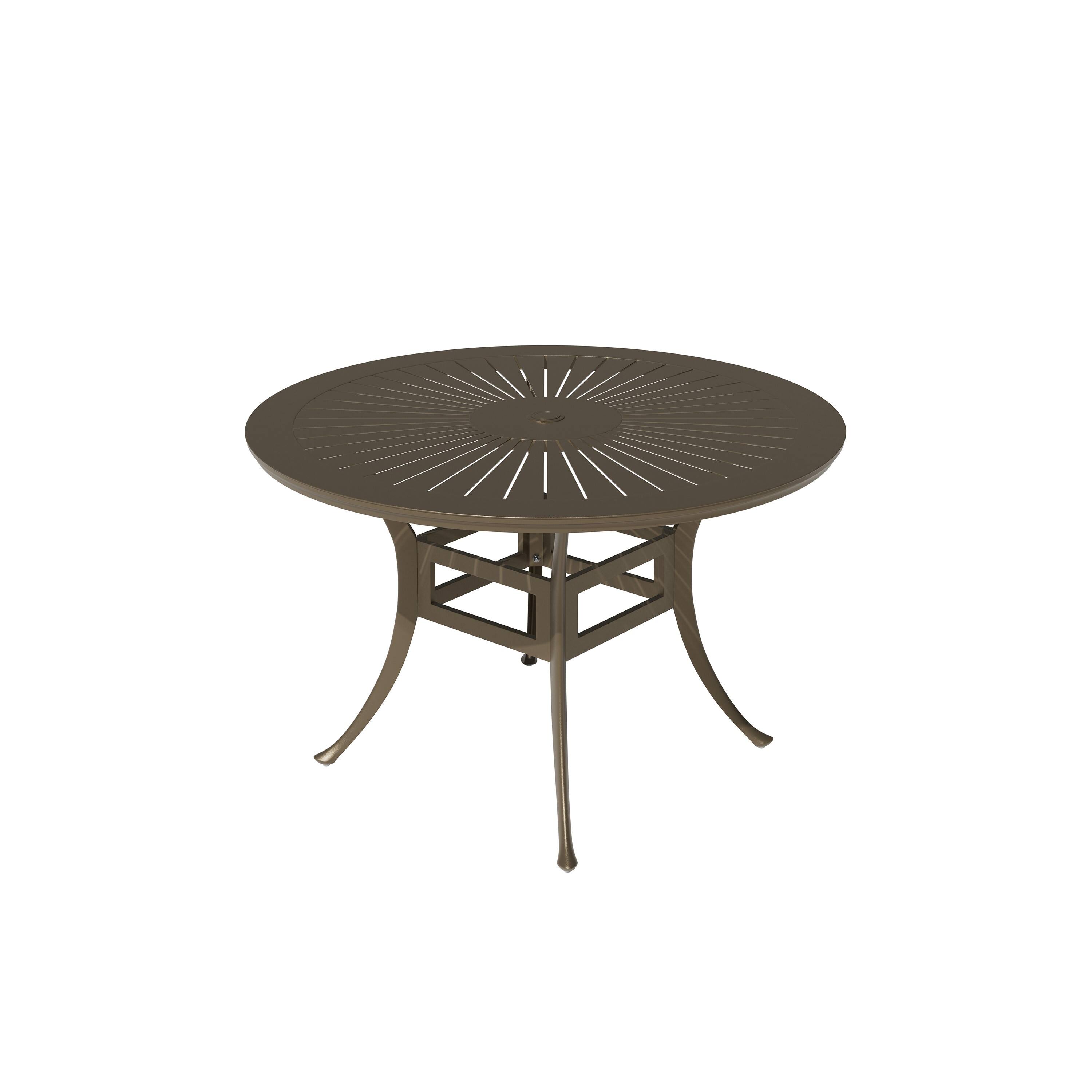 Back. Mondawe - 5 Piece Outdoor Patio Dining Set - Black+Brown.