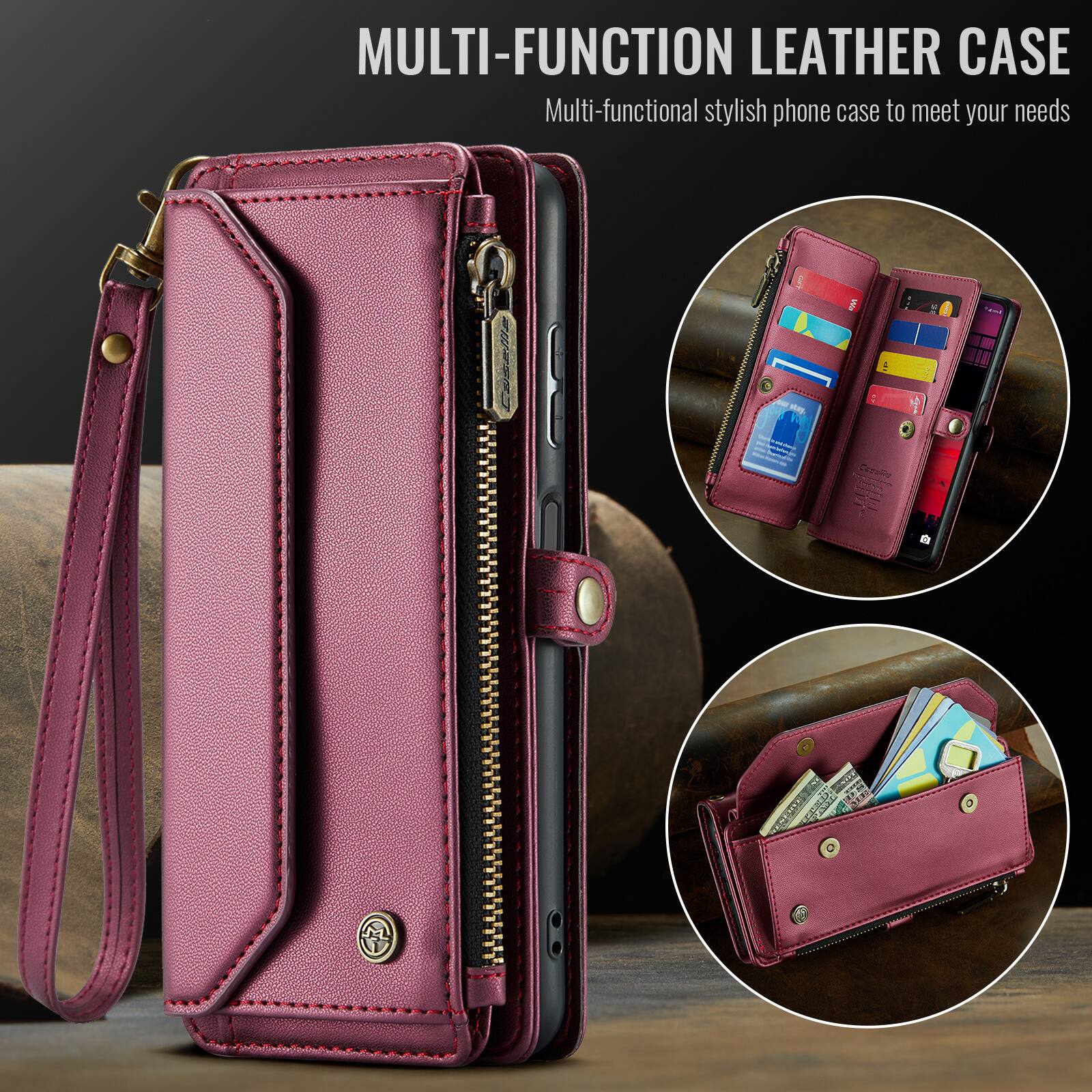 MULTI-FUNCTION LEATHER CASE  
Multi-functional stylish phone case to meet your needs