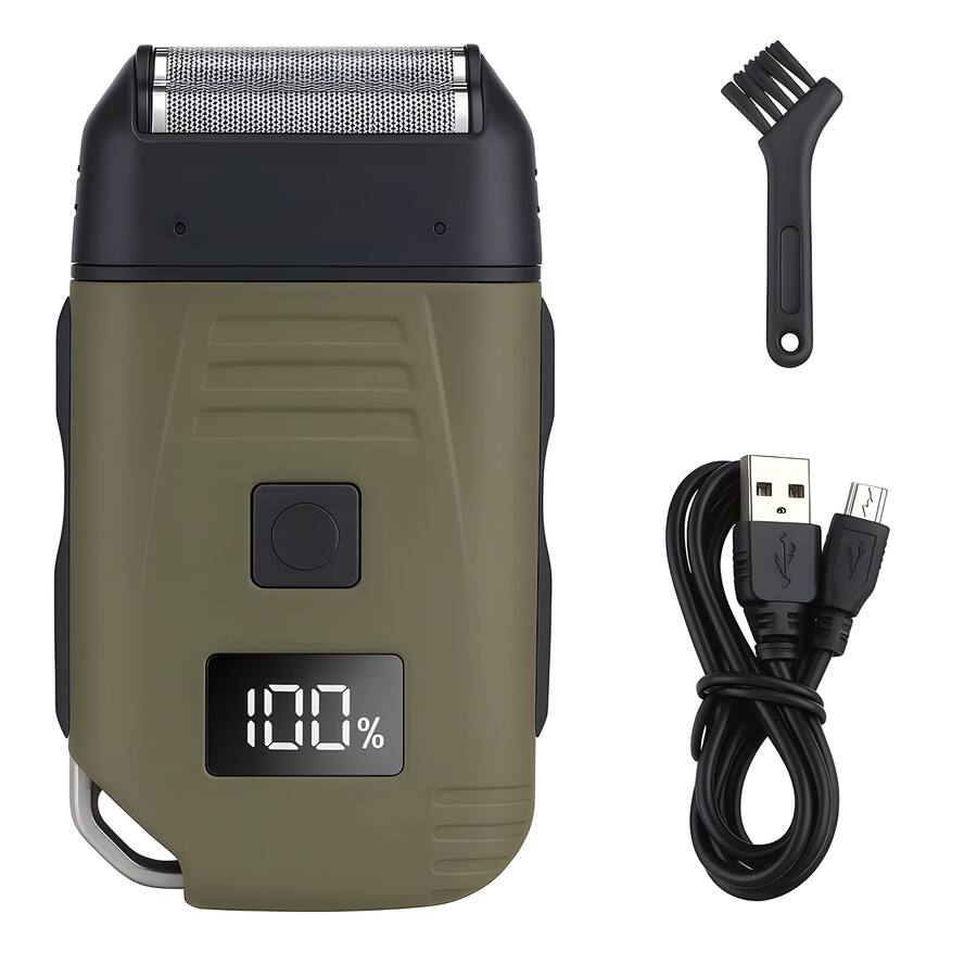 Shaver Green Razor Kitcheniva Mens Rechargeable USB Electric Hair Beard Shaver Trimmer ...