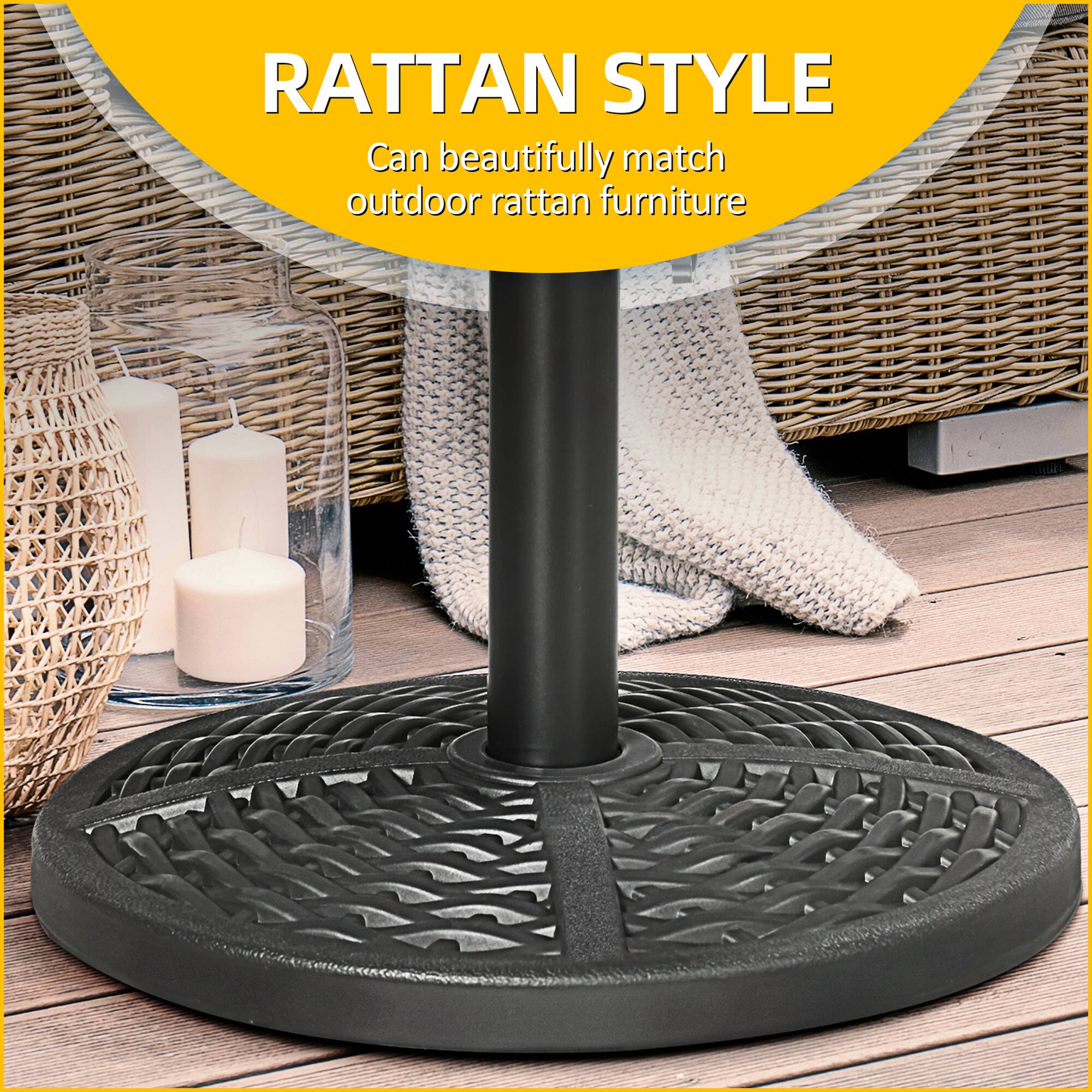 RATTAN STYLE  
Can beautifully match outdoor rattan furniture