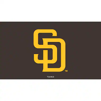 Front. Evergreen Enterprises - San Diego Padres 28" x 16" Logo Indoor/Outdoor Trapper Mat - Multicolor.