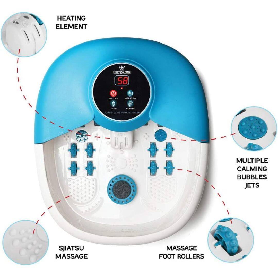 HEATING ELEMENT

58 UN/OF VIERATIA Lm TEMP BUBBLE OO VLNO mimiut whisn MULTIPLE CALMING BUBBLES JETS SJIATSU MASSAGE MASSAGE FOOT ROLLERS

- HEATING ELEMENT
- MULTIPLE CALMING BUBBLES JETS
- SJIATSU MASSAGE
- MASSAGE FOOT ROLLERS