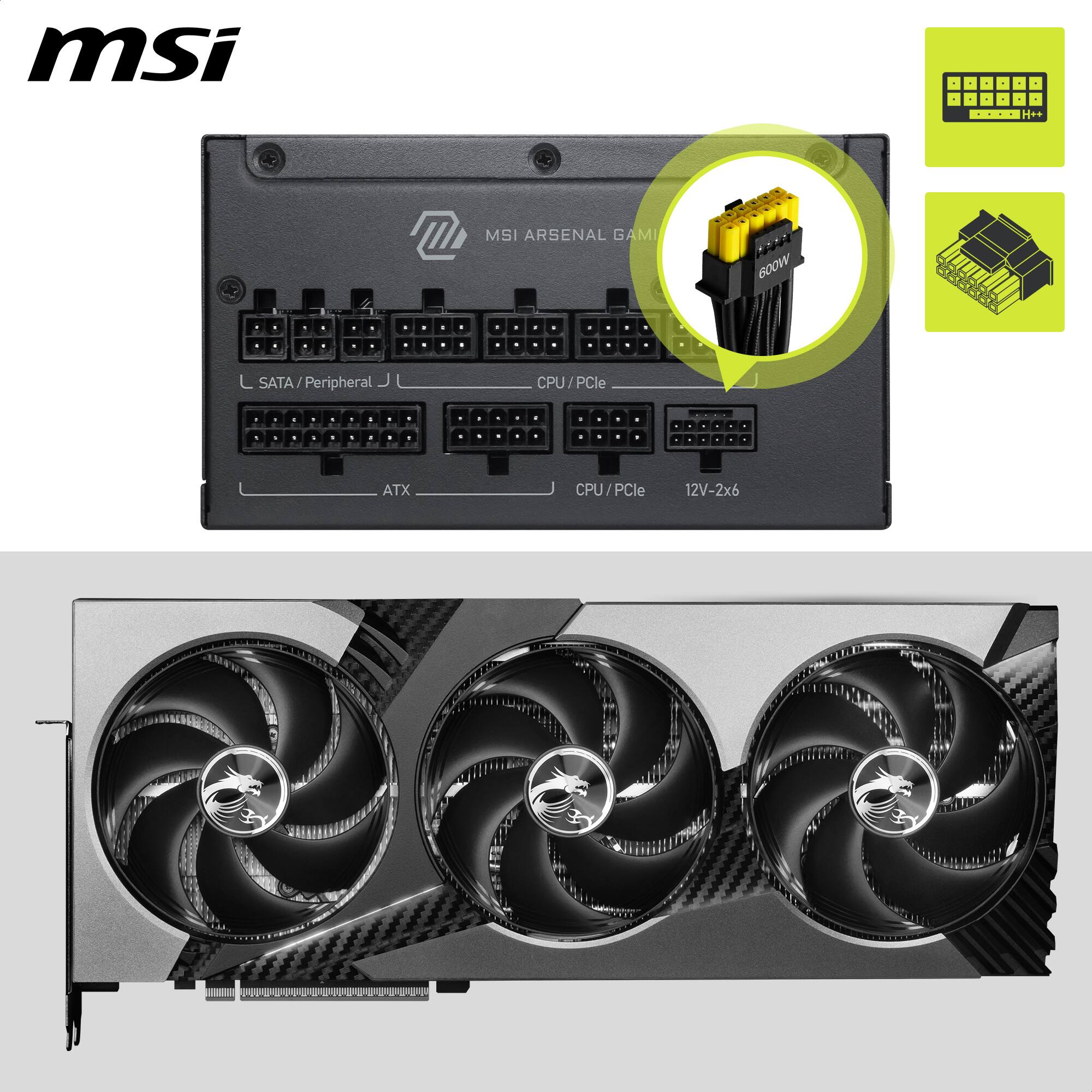 msi 000000 . DODDDO . - - H+e MSI ARSENAL GAMING . - SATA Peripheral CPU/PCle - - d - - . . . - ATX CPU/PCle 12V-2x6