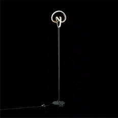 Front. Infibrite - Abstract Art 31W LED Floor Lamp 58 Inch, 3000K Warm Illumination, Stepless Dimming, Integrated LED - White.