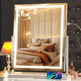 Empire DigiLabs - Vanity Mirror With Lights 12 X 14 Led Makeup Light Up Smart Touch 3 Color Modes And Brightness Adjustment 1 - White 17"L x 22"W