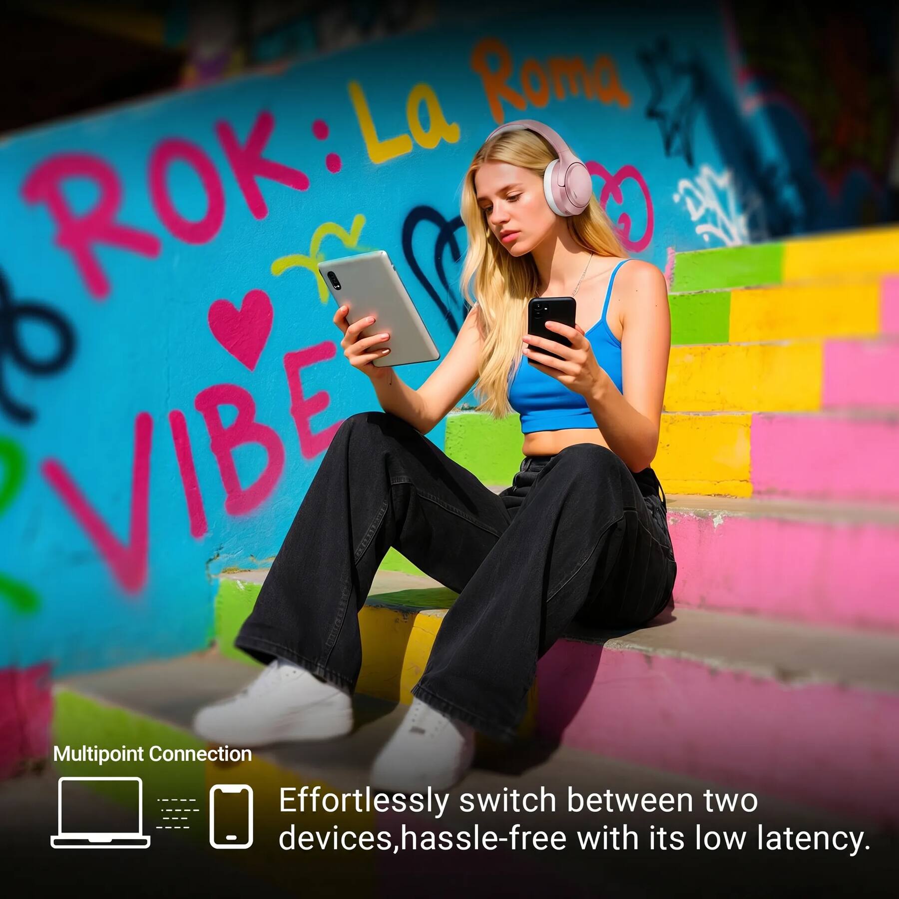 La Runa: ROKIL VIBE

Multipoint Connection

Effortlessly switch between two devices, hassle-free with its low latency.