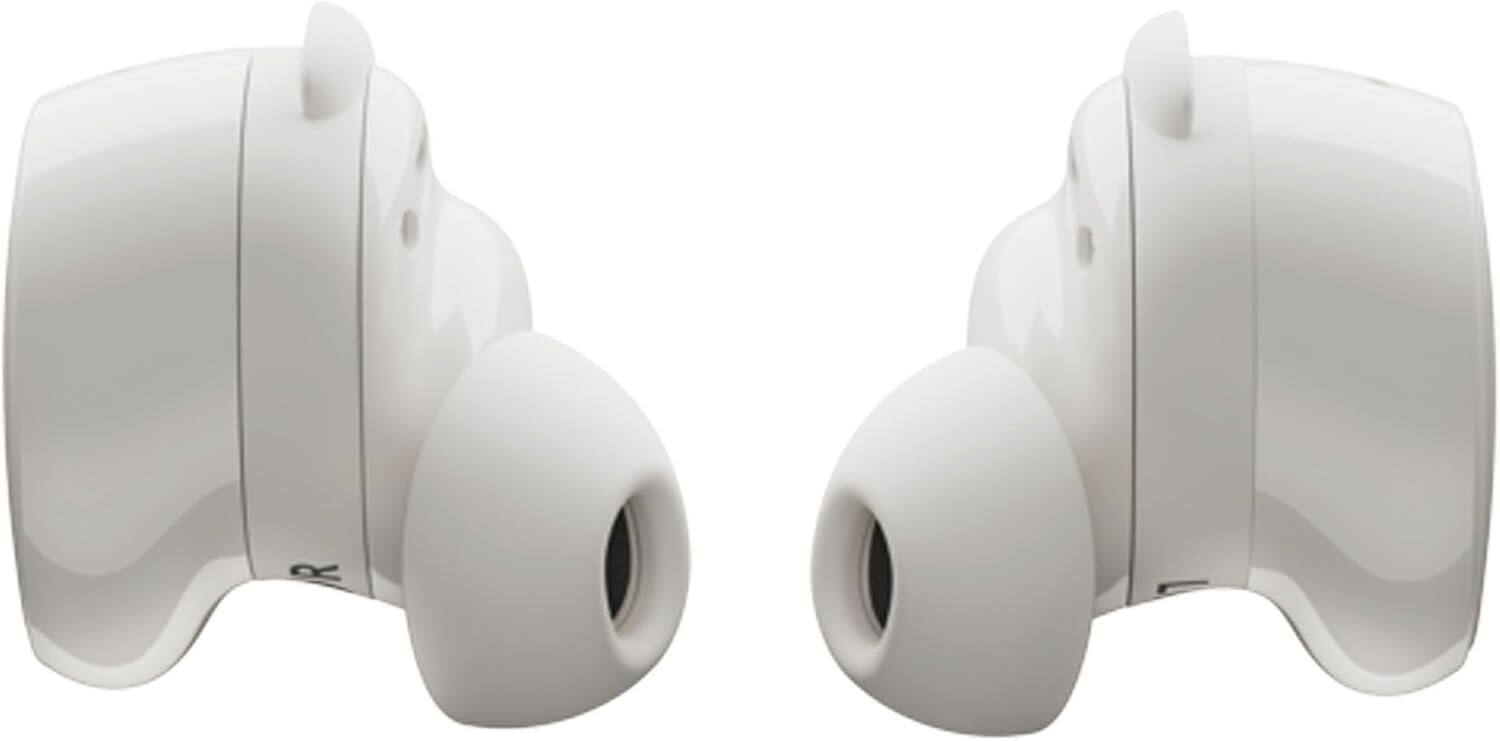 Back. Bose - Bose QuietComfort Earbuds Bundle with Fast Charger - Noise Cancellation (White) - White.