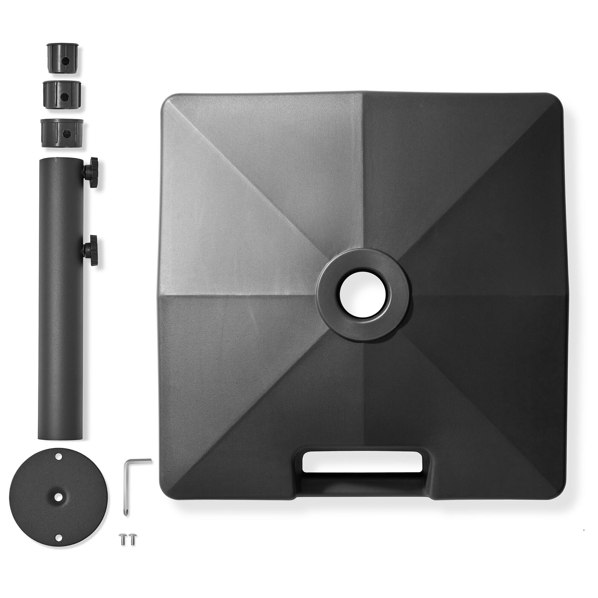 Alt View 5. Casafield - Fillable Mobile Umbrella Base Stand w/ Wheels for Patio - Lawn - Deck - Black.