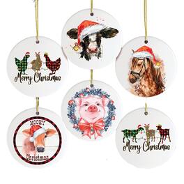 OrnamentallyYou - Farm Animal Mega Christmas Ornament Bundle - Multi-colored