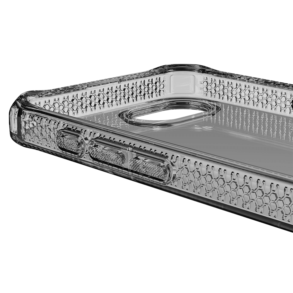 Alt View 5. Itskins - Spectrum_R Clear Case for Apple iPhone 16e / iPhone 15 / iPhone 14 / iPhone 13 - Black.