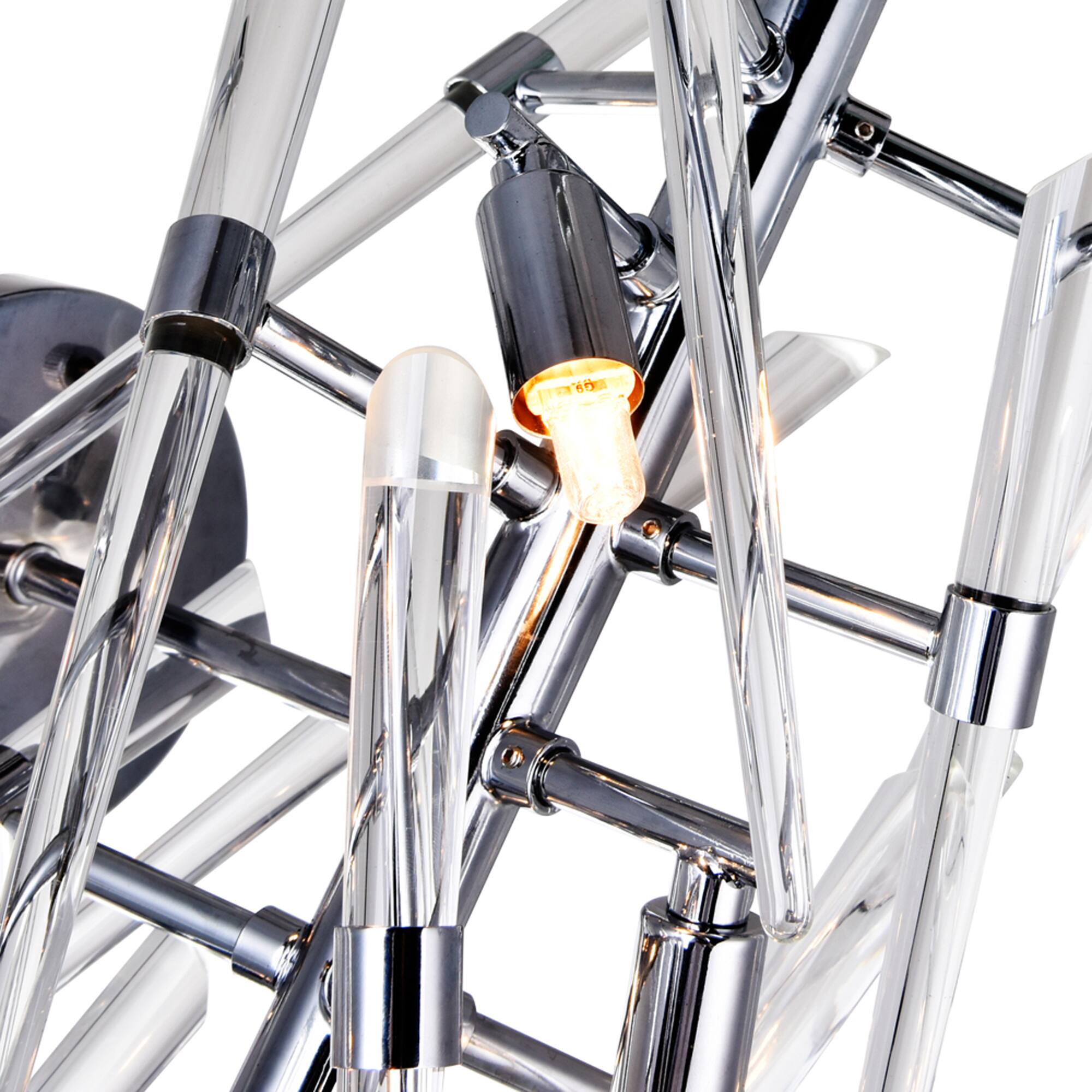 Alt View 1. CWI Lighting - Icicle 3 Light Wall Light With Chrome Finish - Chrome.