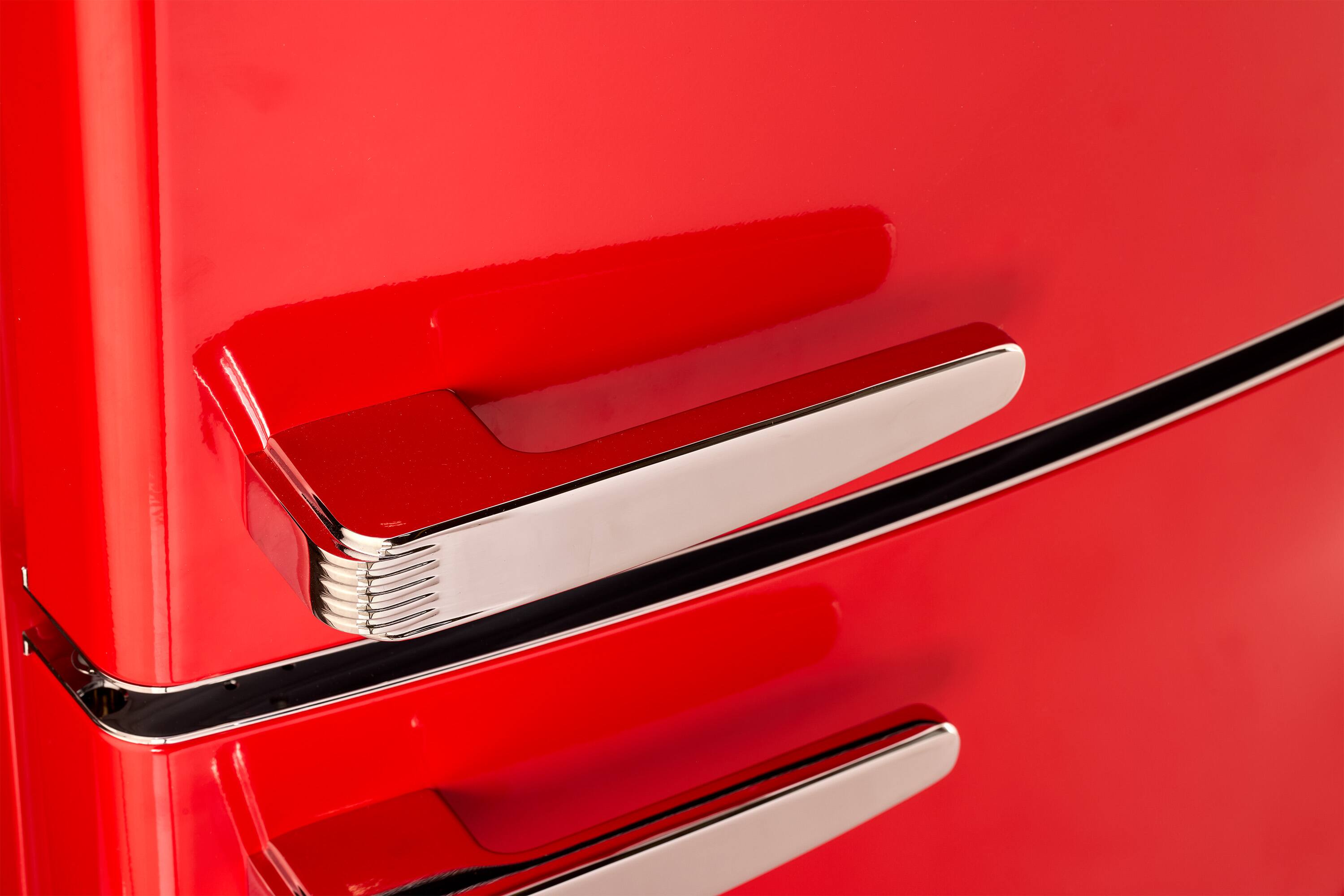 Alt View 9. Unique Appliances - Classic Retro 16.7 cu.ft Bottom Freezer Counter Depth Refrigerator - Candy Apple Red.