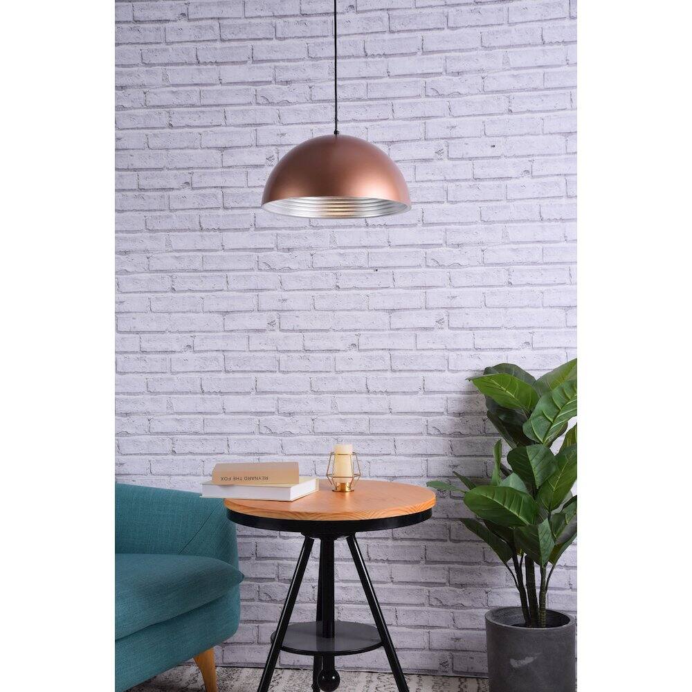 Alt View 4. Living District - Circa 1 Light Honey Gold Pendant - Honey Gold.