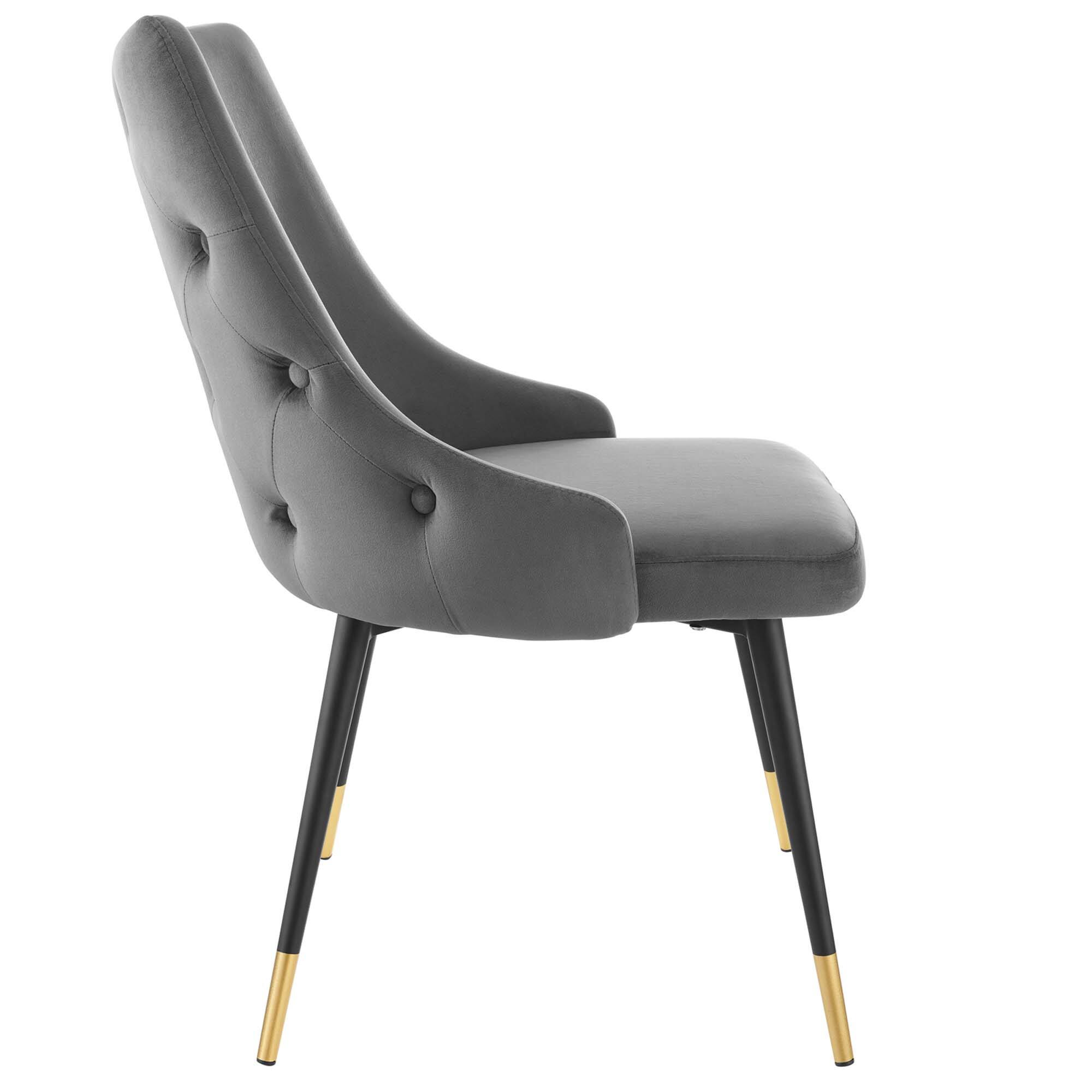 Alt View 1. Modway - Adorn Tufted Performance Velvet Dining Side Chair by Modway - Gray.