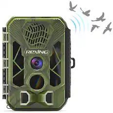 Front. Rexing - Woodlens H3 Trail Camera with Electronic Animal Caller and Night Vision Recording - Green.