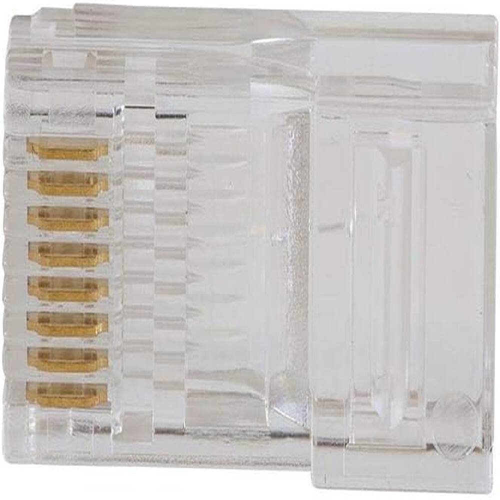 Left. ACJPR - RJ45 Cat6 Pass-Through Connectors 50-Pack, Gold-Plated.