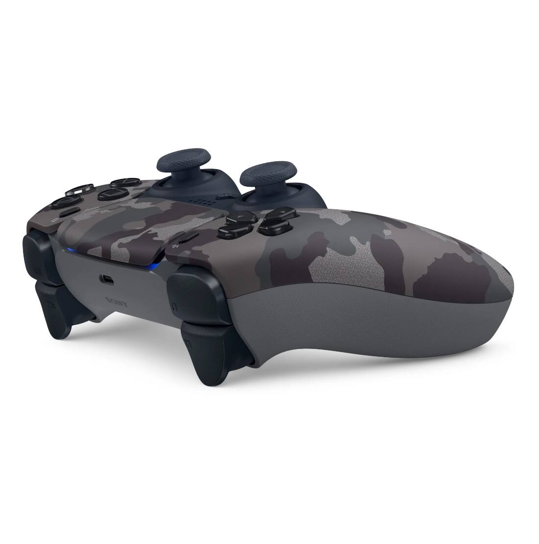 Back. Sony - Sony PlayStation 5 DualSense Wireless Controller with MightySkins Custom Decal Skin Voucher - Gray Camo - Gray Camo.