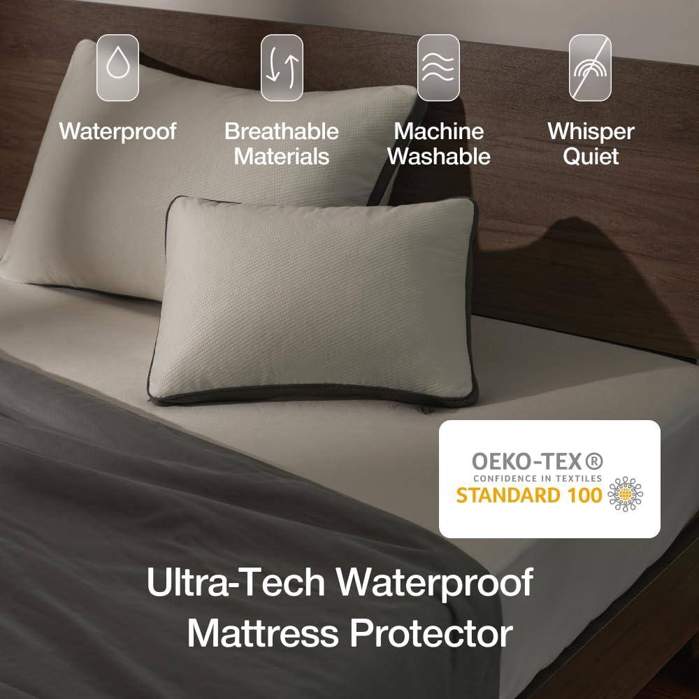 - Waterproof
- Breathable Materials
- Machine Washable
- Whisper Quiet

Ultra-Tech Waterproof Mattress Protector

OEKO-TEX® CONFIDENCE IN TEXTILES STANDARD 100
