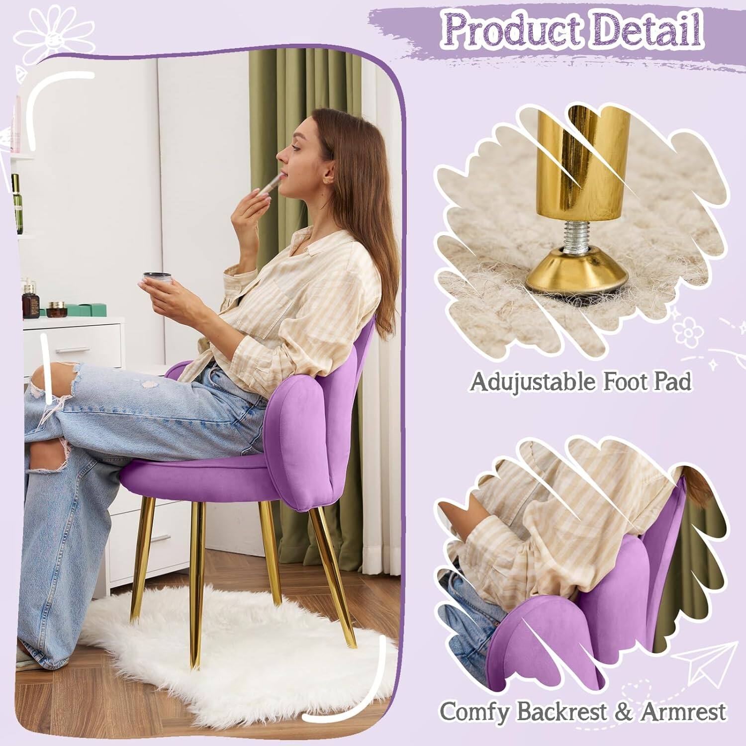 Product Detail  
Adjustable Foot Pad  
Comfy Backrest & Armrest