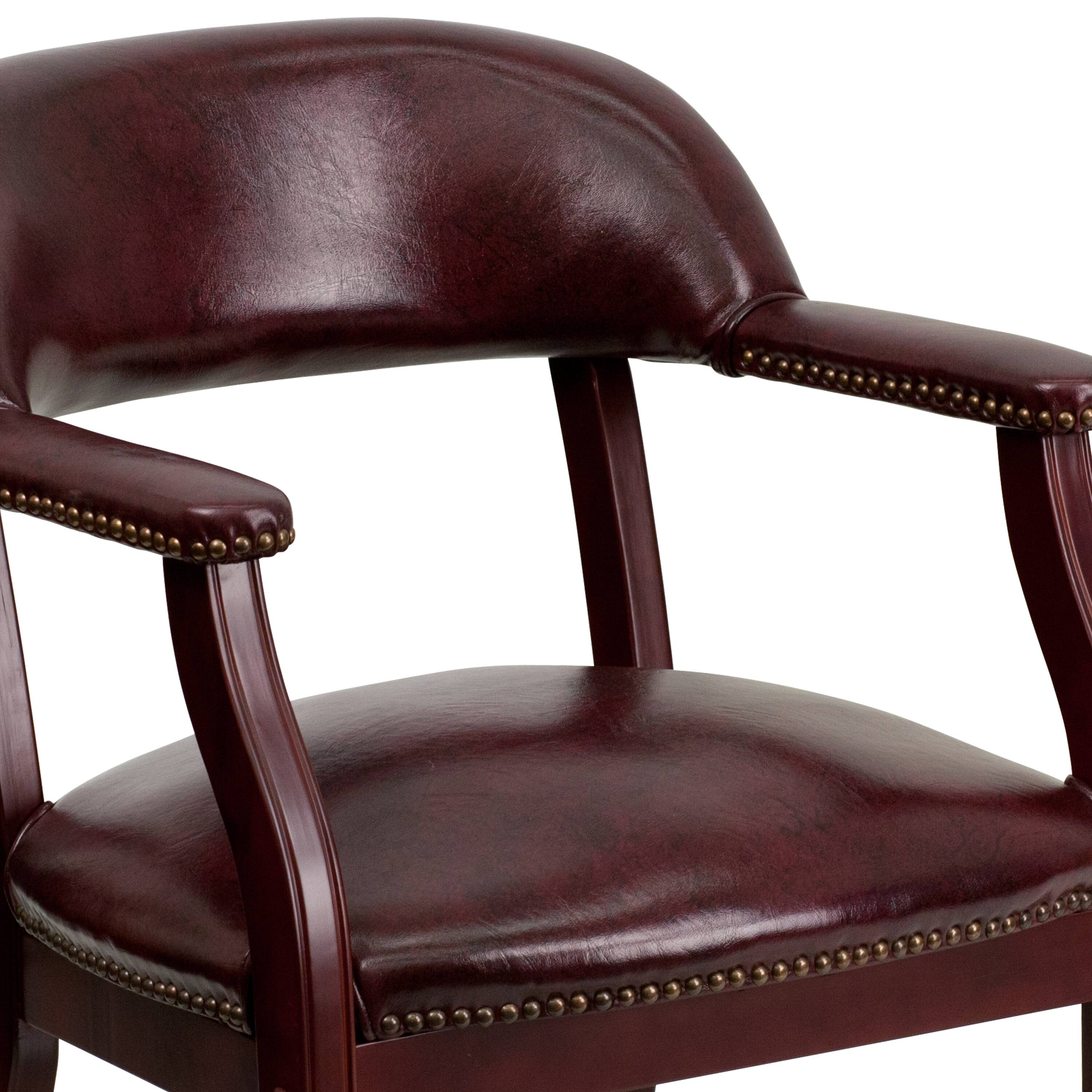 Alt View 8. Emma + Oliver - Conference Chair with Accent Nail Trim - Oxblood Vinyl.