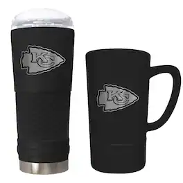 Great American Products - Kansas City Chiefs 24oz. Stealth Draft Tumbler and 15oz. Stealth Jump Mug Set - Multicolor