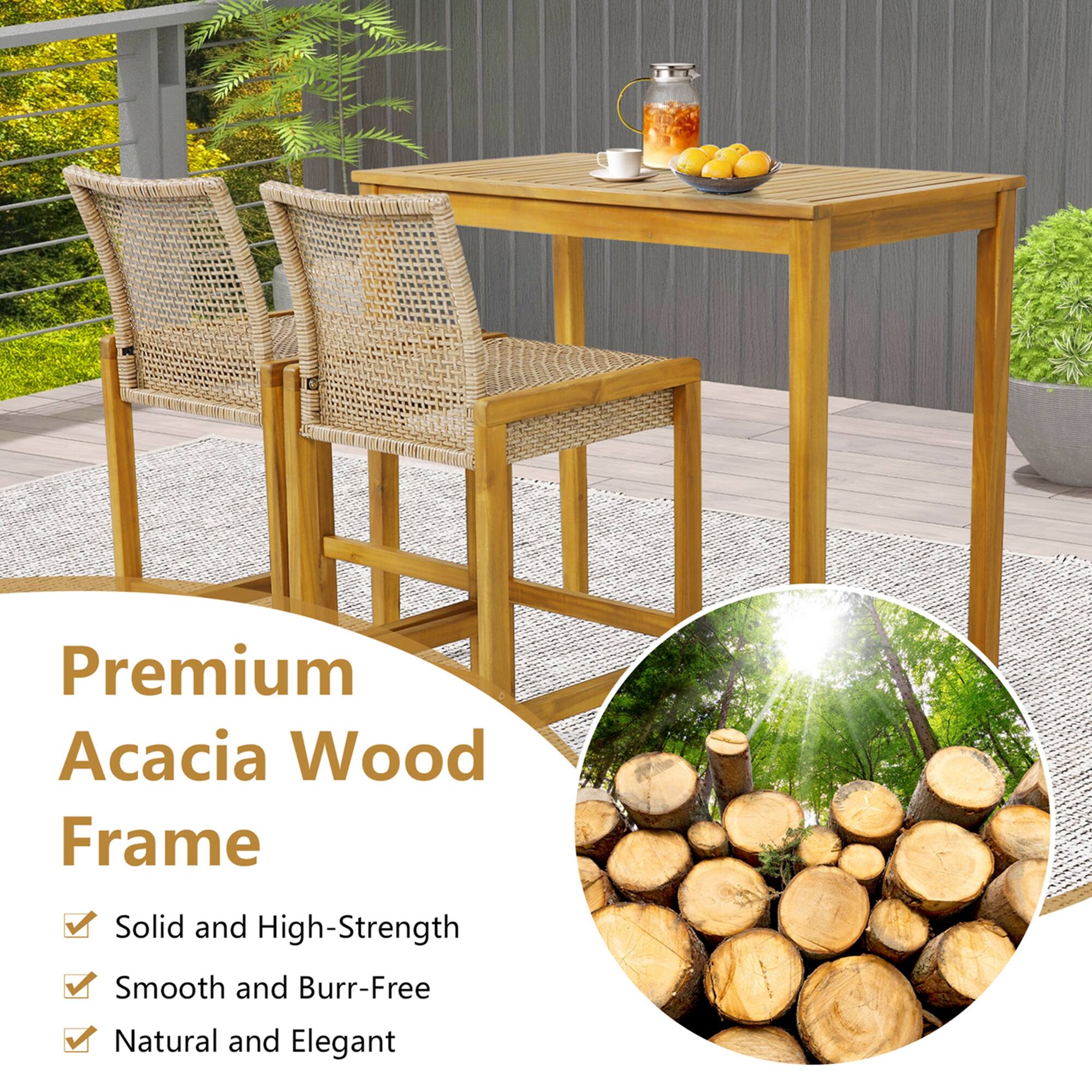 Premium Acacia Wood Frame

Solid and High-Strength
Smooth and Burr-Free
Natural and Elegant