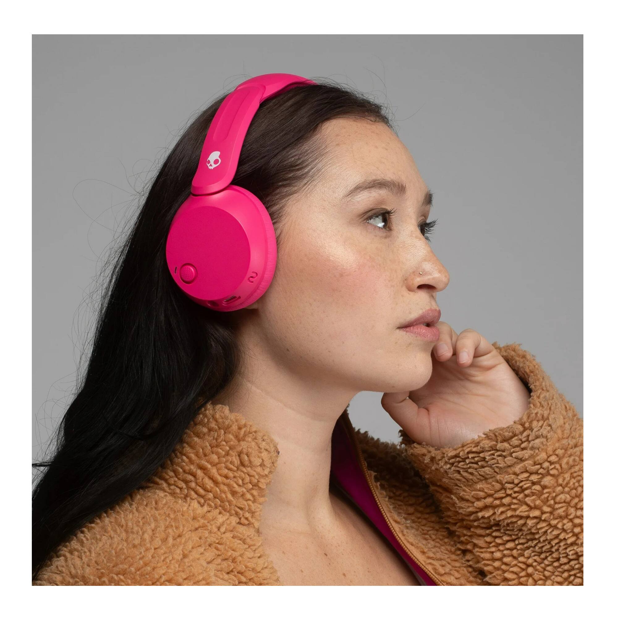 Back. Skullcandy - Skullcandy Icon 180 Wireless On-Ear Headphones (Crazy Pink).