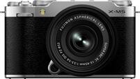 Fujifilm - X-M5 Body with XC15-45mmF3.5-5.6 OIS PZ Lens Kit - Silver - Front_Zoom