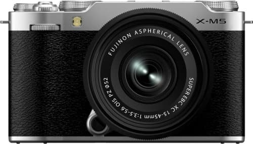 Fujifilm - X-M5 Body with XC15-45mmF3.5-5.6 OIS PZ Lens Kit - Silver