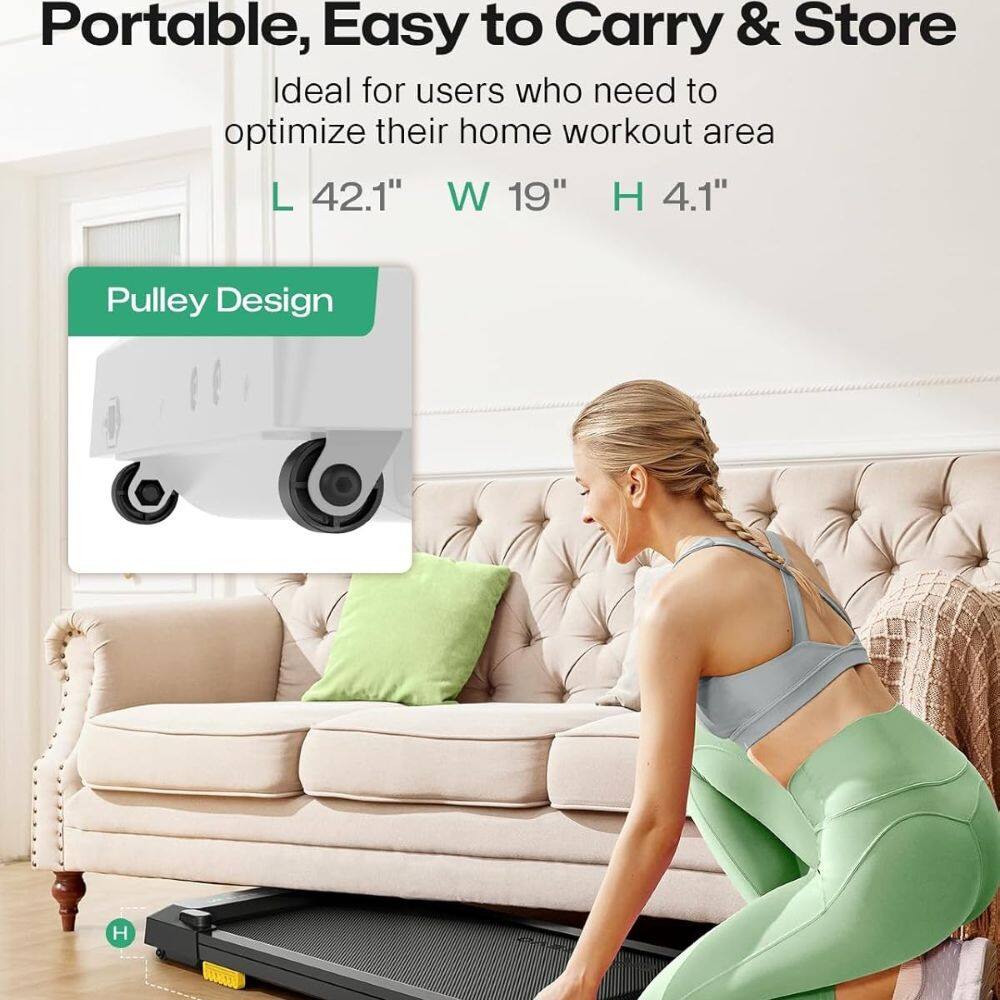 Portable, Easy to Carry & Store  
Ideal for users who need to optimize their home workout area  
L 42.1" W 19" H 4.1"  
Pulley Design