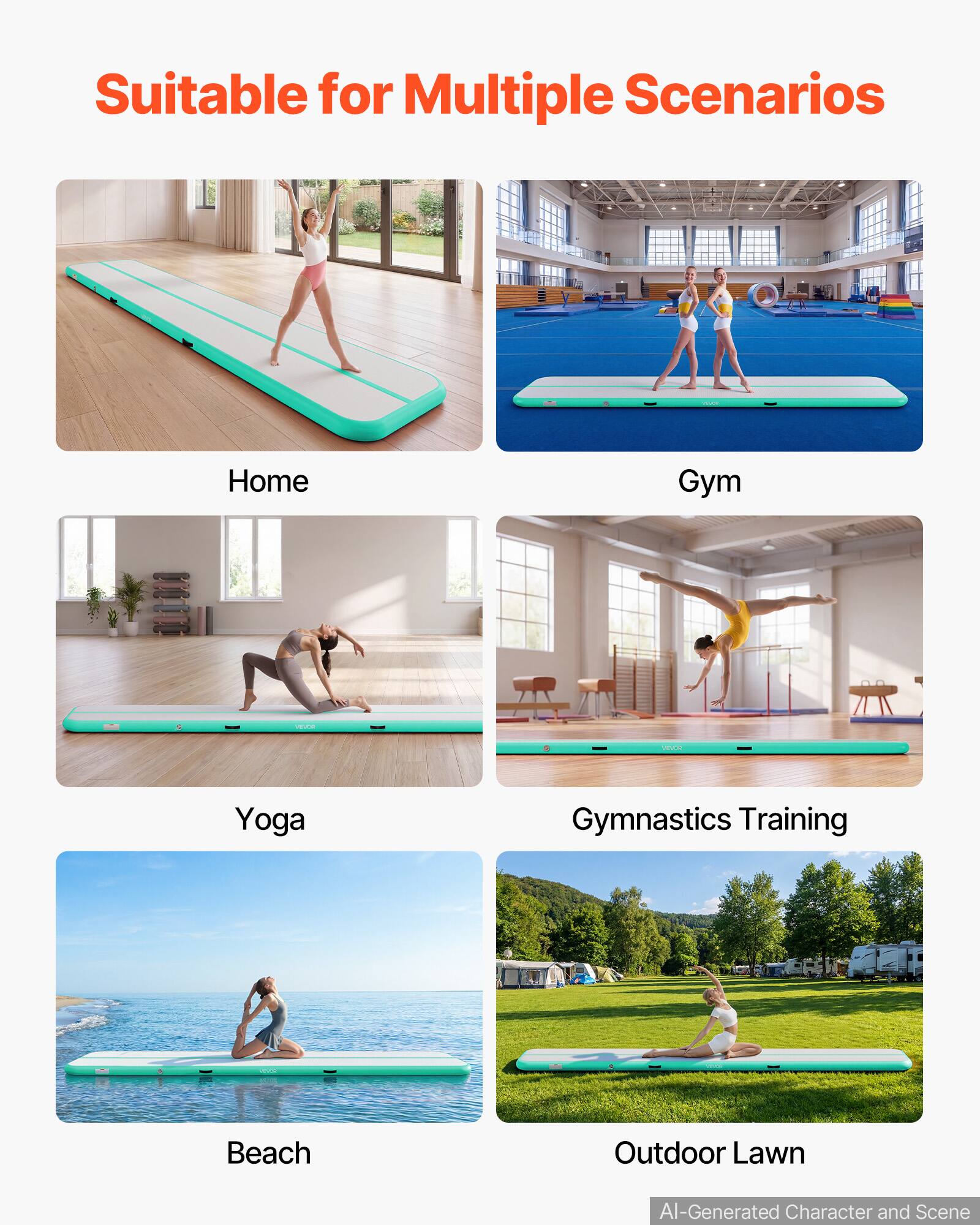 Suitable for Multiple Scenarios

Home Gym - H Yoga Gymnastics Training - Beach Outdoor Lawn

AI-Generated Character and Scene