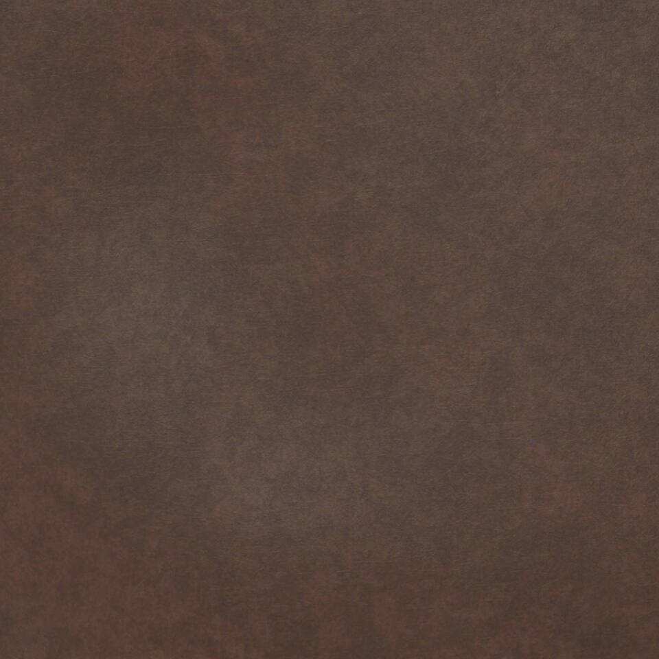 Alt View 8. Simpli Home - Brody Boho Round Pouf in Distressed Dark Brown Vegan Faux Leather - Distressed Dark Brown.