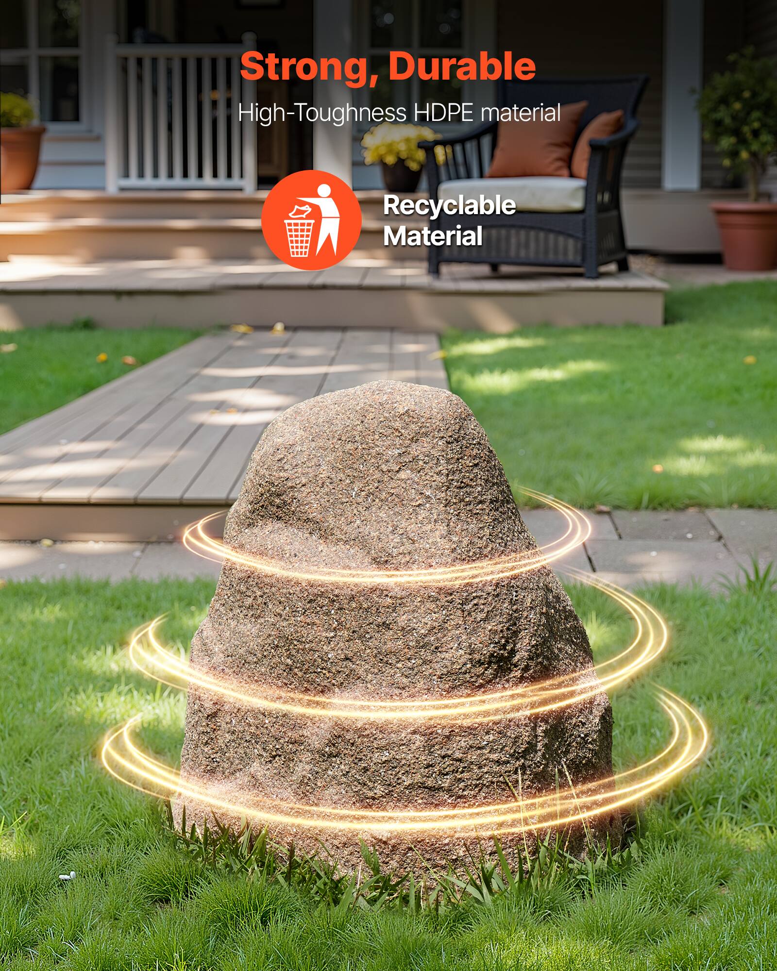 Strong, Durable  
High-Toughness HDPE material  
Recyclable Material