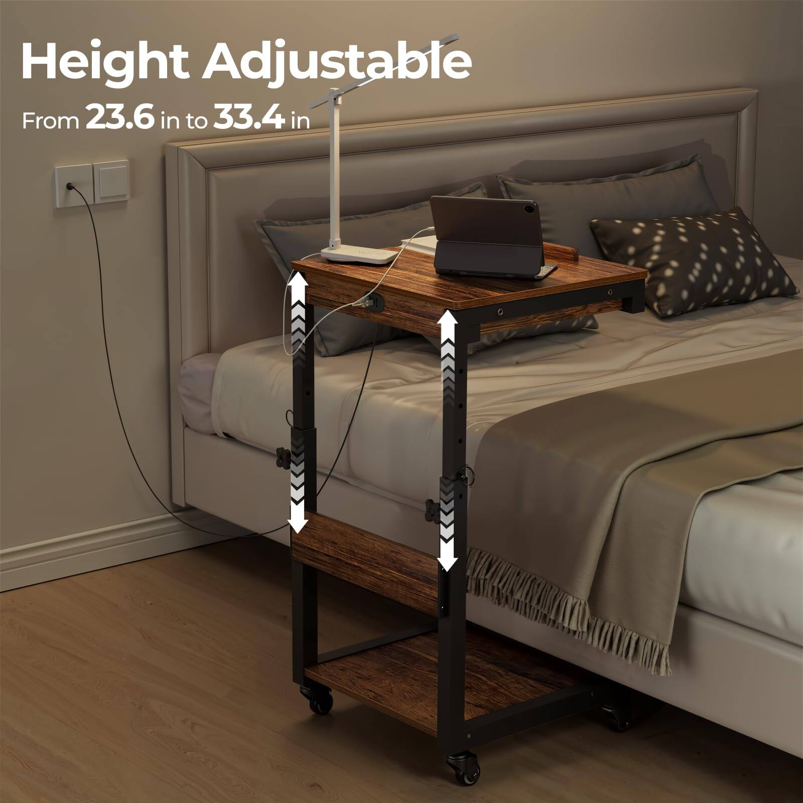 Height Adjustable  
From 23.6 in to 33.4 in