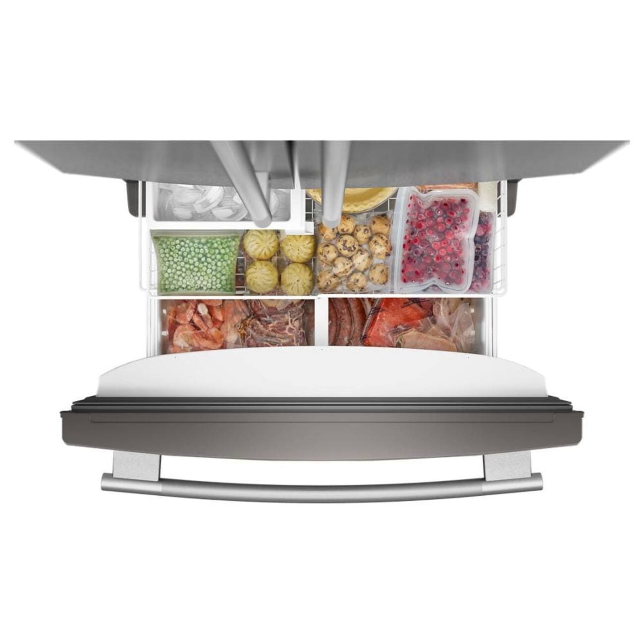 Alt View 7. KitchenAid - KitchenAid - 22 Cu. Ft. 33-Inch Standard-Depth French Door Refrigerator with Internal Water Dispenser - PrintShield Stainless.