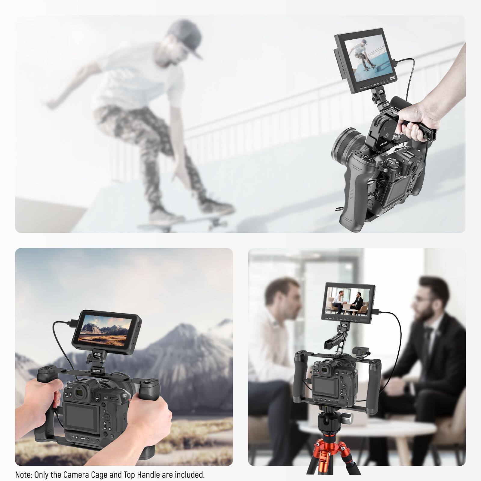 Note: Only the Camera Cage and Top Handle are included.