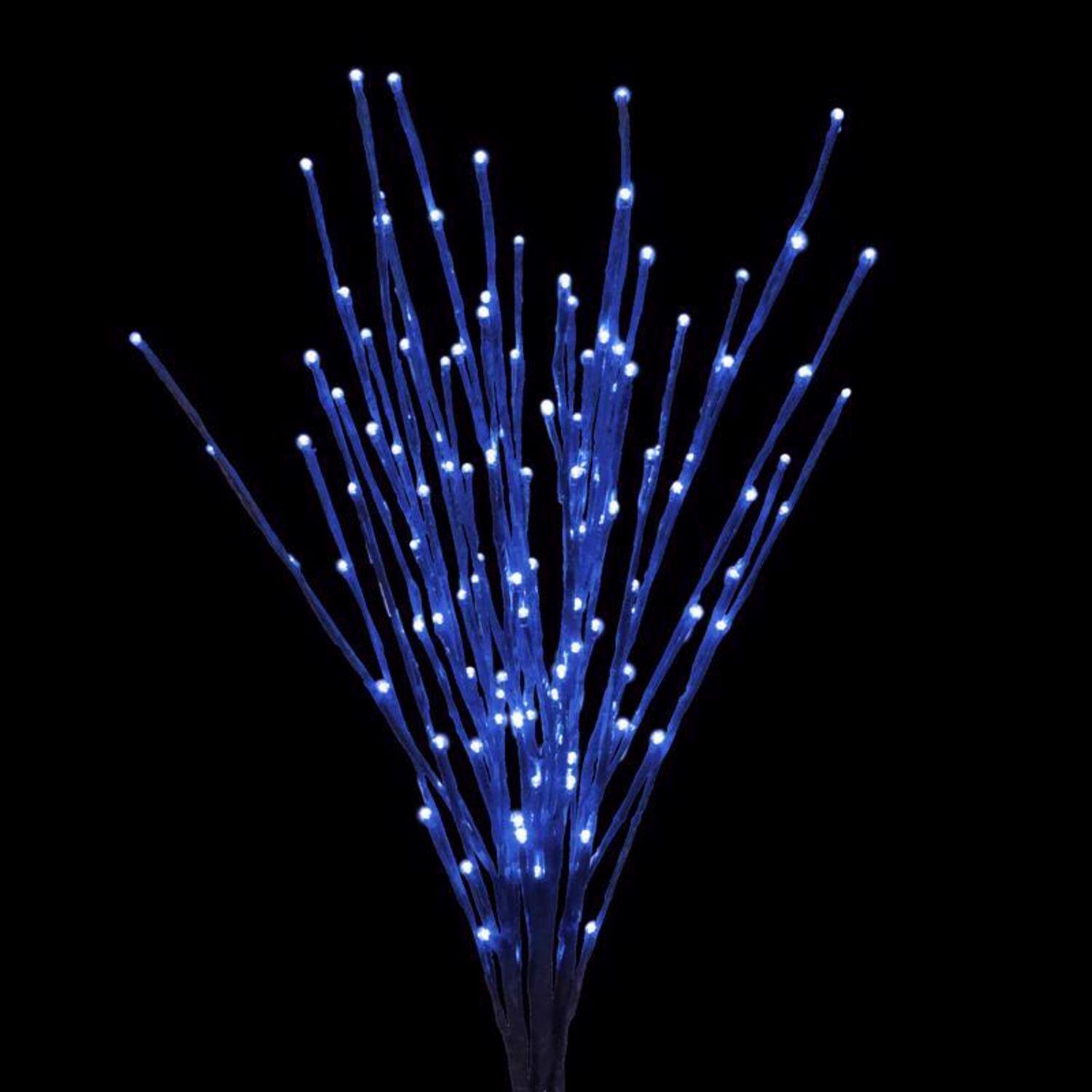 Angle. Celebrations - Celebrations Platinum LED Blue Light Burst 32 in. Yard Decor - Blue.