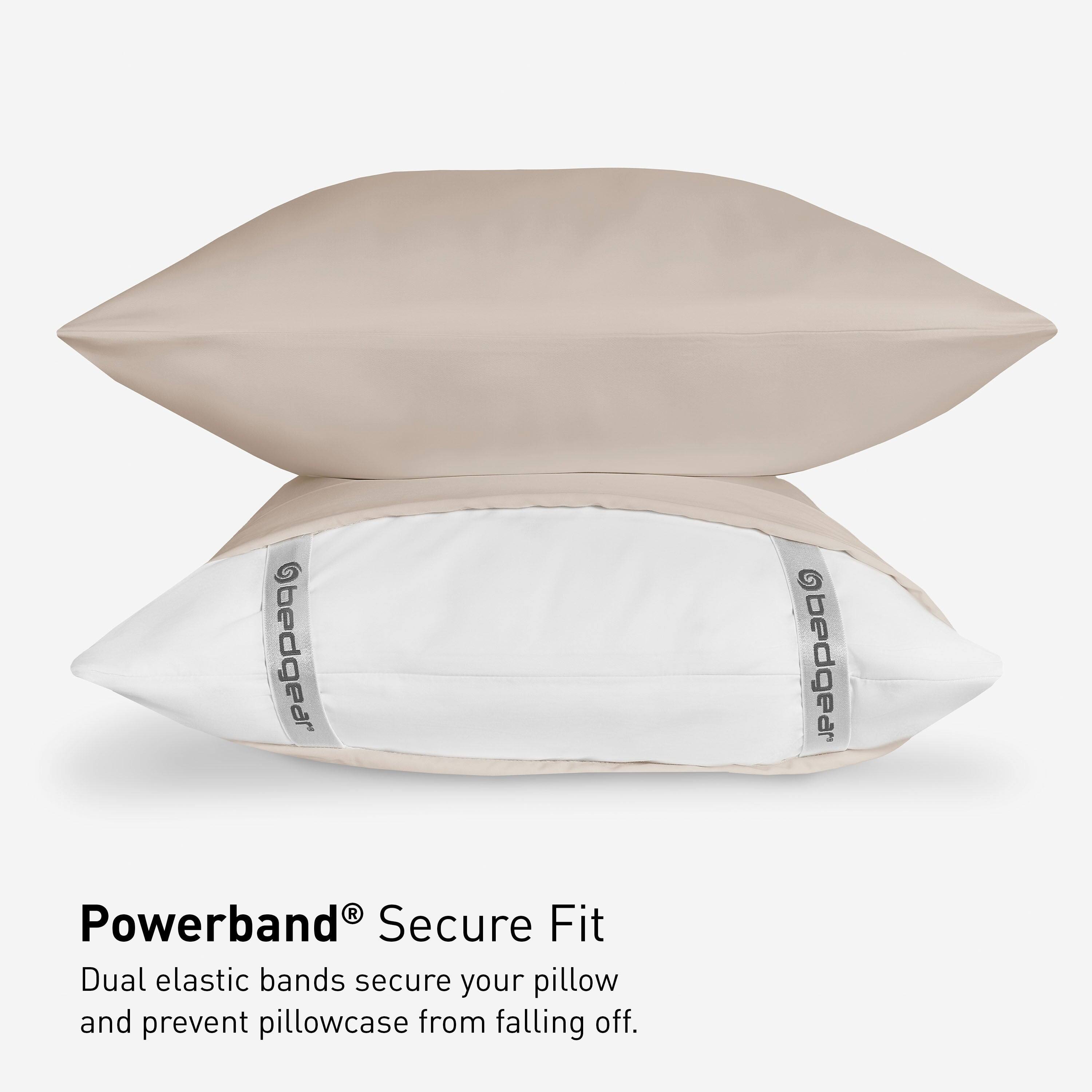 Obedgear Powerband Secure Fit Dual elastic bands secure your pillow and prevent pillowcase from falling off.