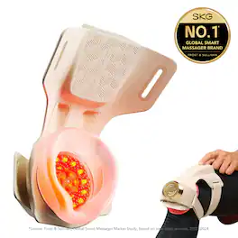 SKG - Knee Massager with Heat for Pain Relief with Vibration for Joint Comfort - Golden