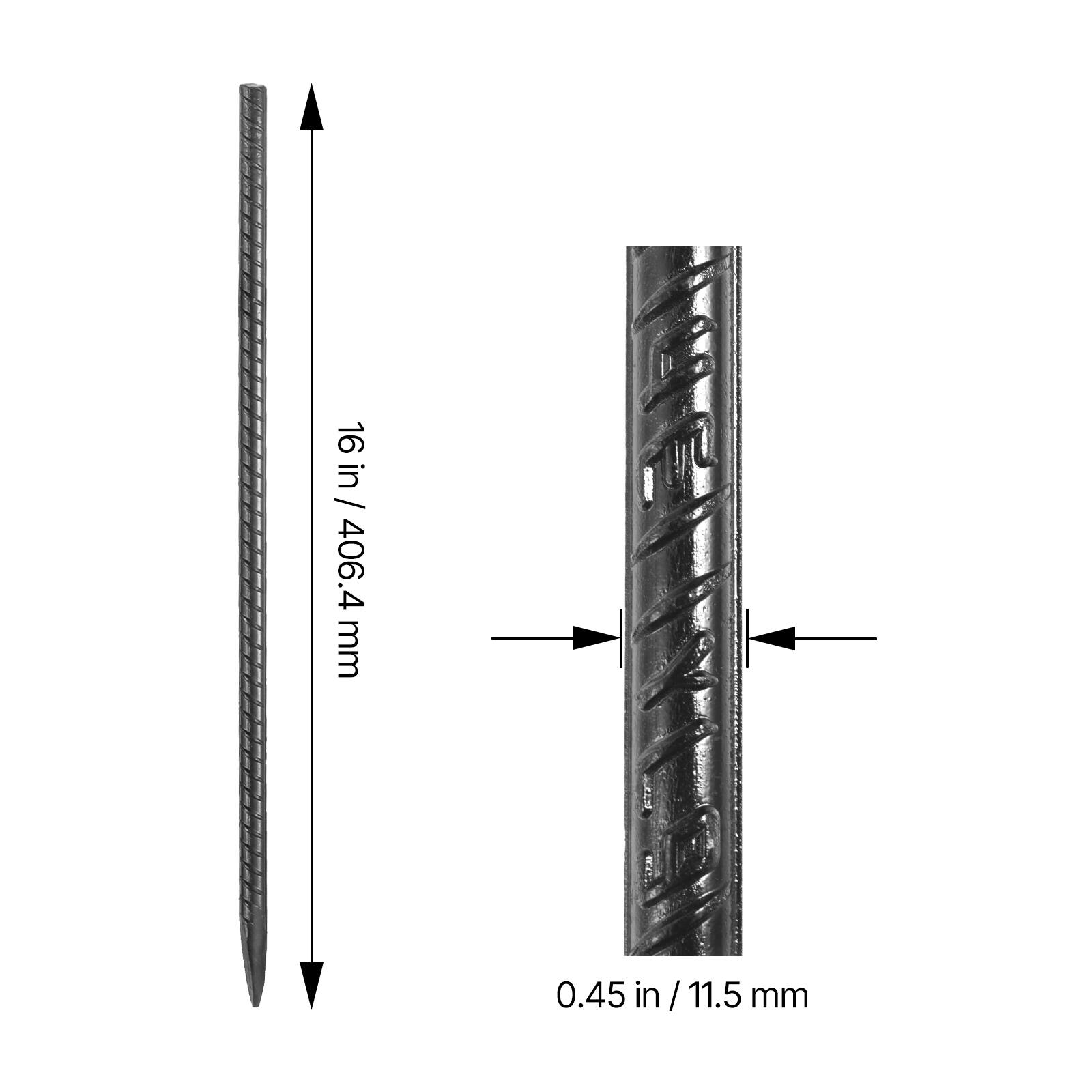16 in / 406.4 mm  
0.45 in / 11.5 mm