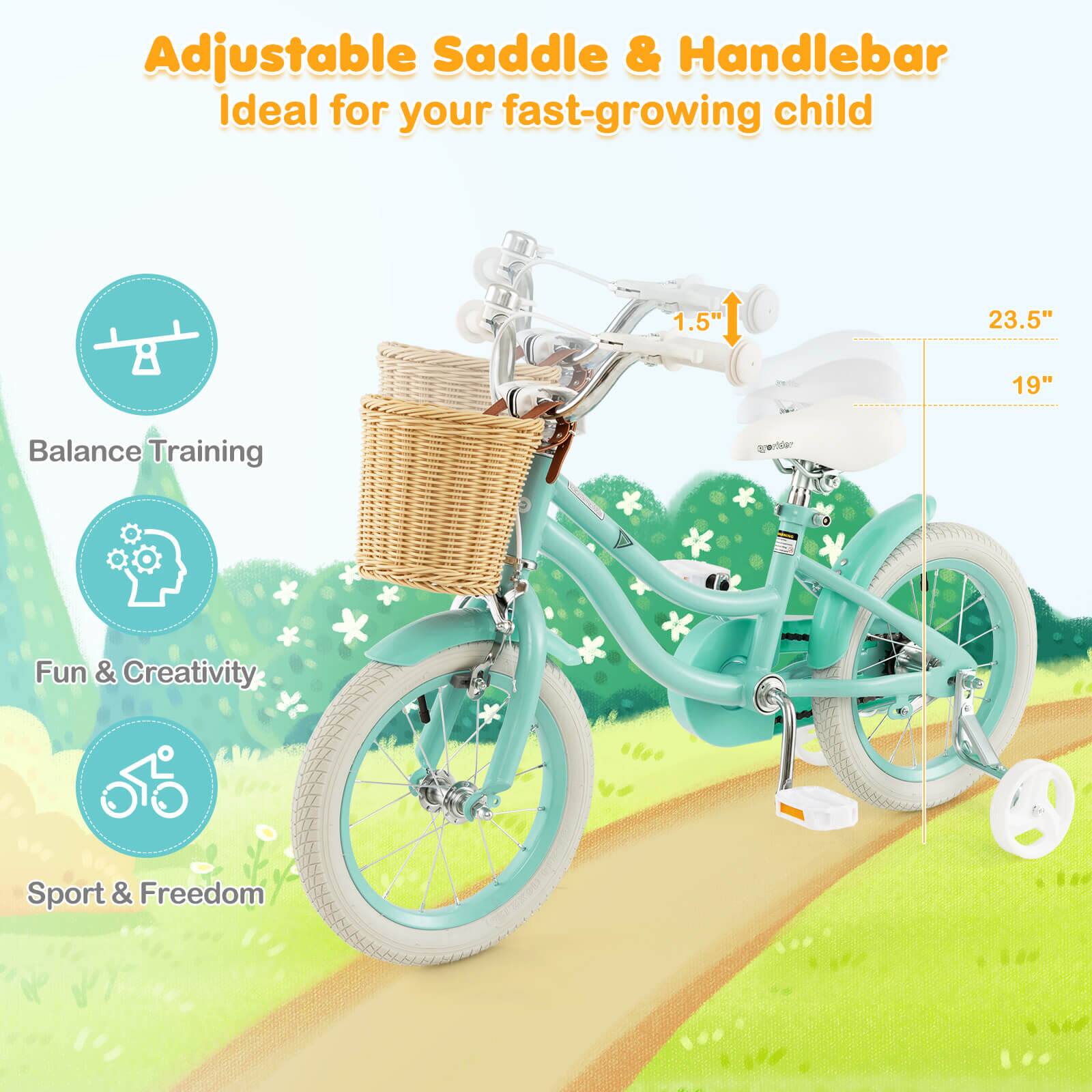 Adjustable Saddle & Handlebar  
Ideal for your fast-growing child  

Balance Training  
Fun & Creativity  
Sport & Freedom  

1.5"  
23.5"  
19"