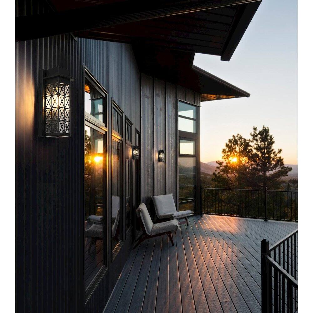 Alt View 4. Elegant Lighting - Wildey 7 inch Outdoor Pendant in Black - Black.