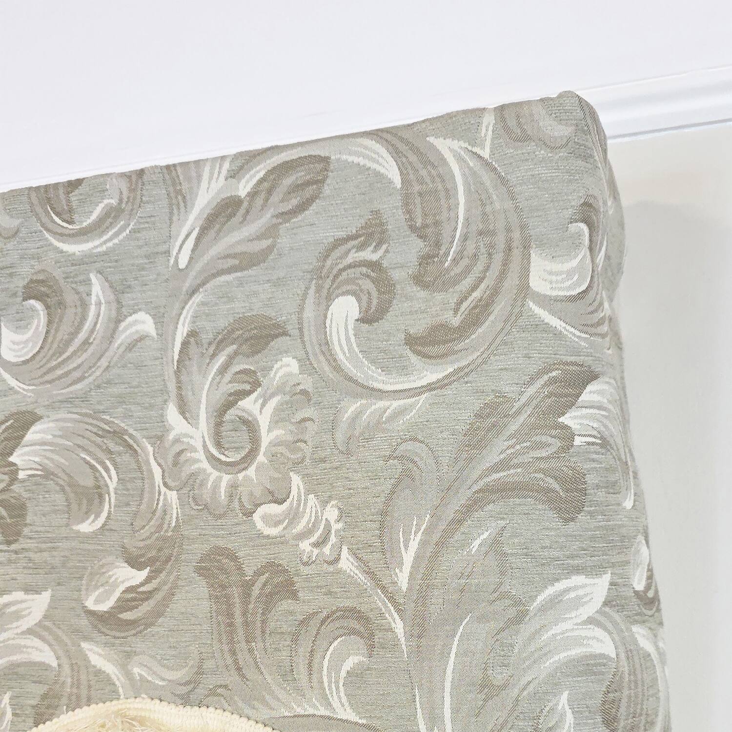 Back. RLF Home - RLF Home 100% Cotton Jasper Trimmed Cornice Lined Window Valance 50" x 17" Sage - Sage.