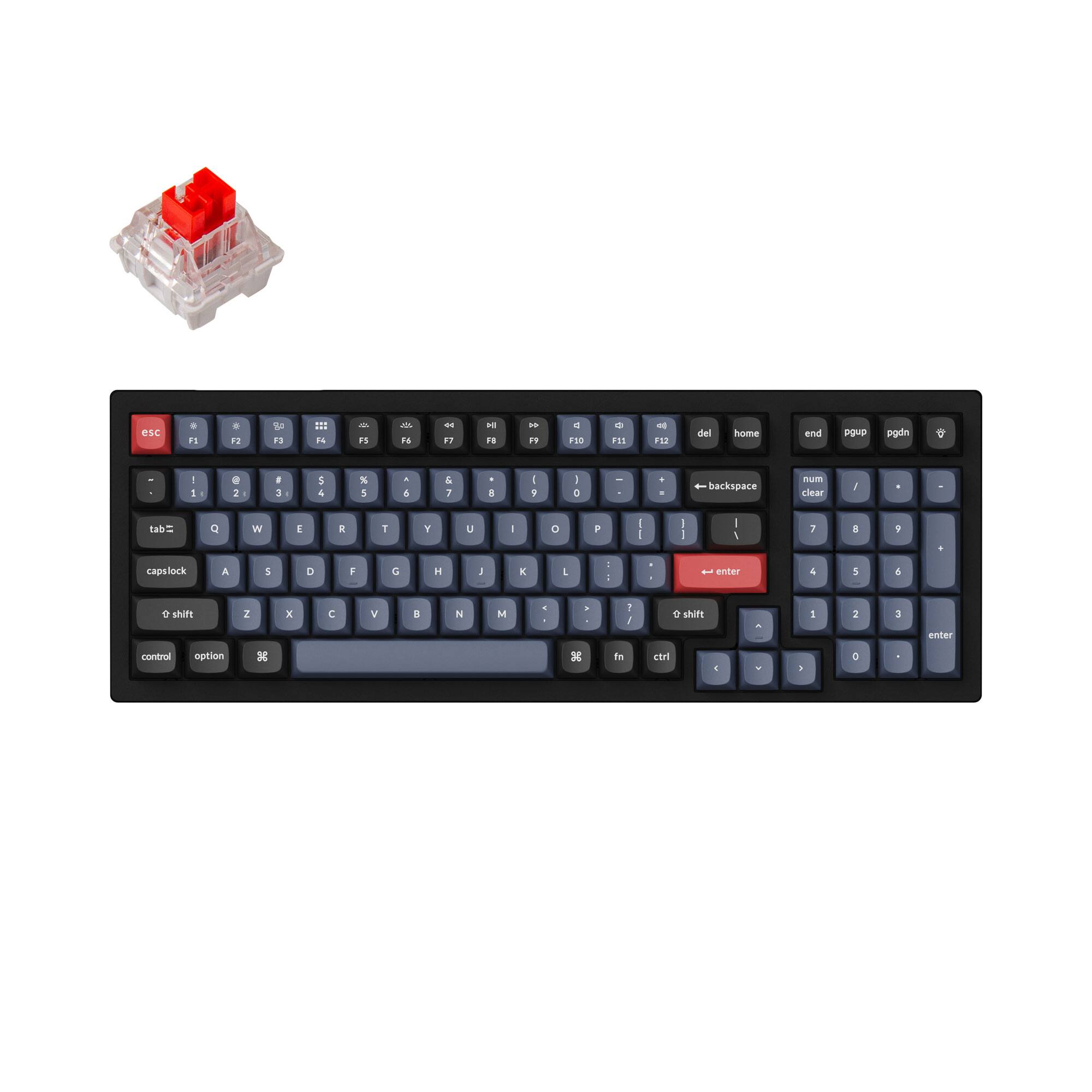 Keychron K4 Pro Red Switch Mechanical Keyboard Mac or PC Black K4P