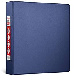 Staples - 2" 3-Ring Non-View Binder, D-Ring, Navy - Blue