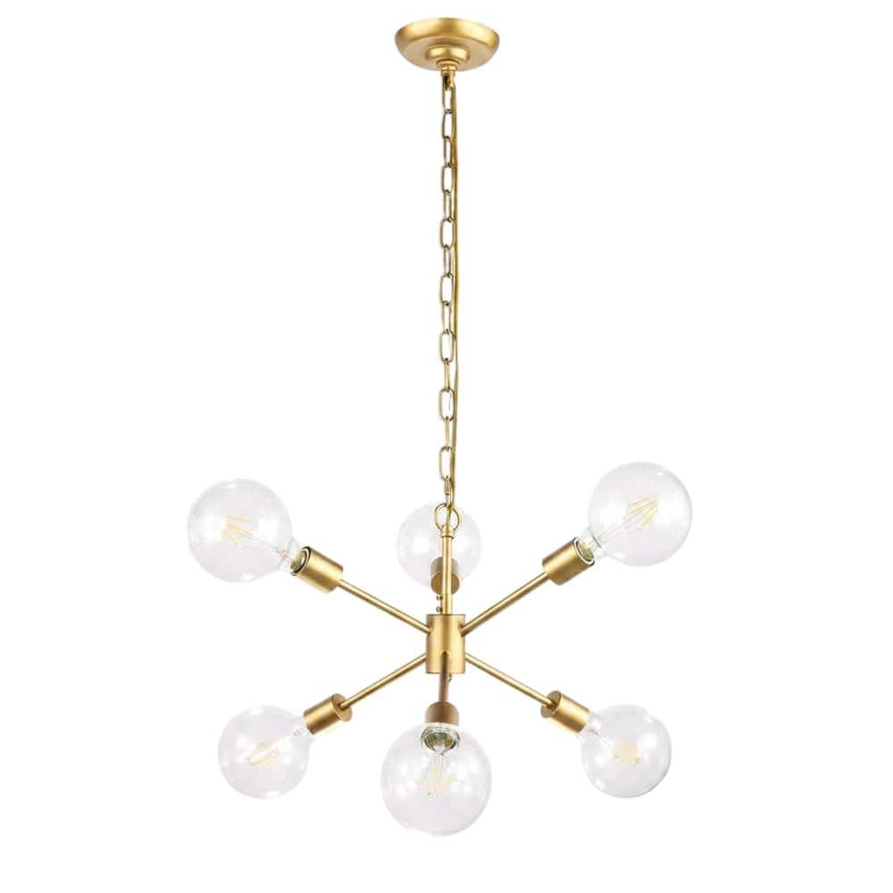 Living District - Nolan 6 light pendant - Brass price history on PriceWatchPro
